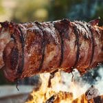 Cochon de lait à la broche : cuisson traditionnelle pour repas festif