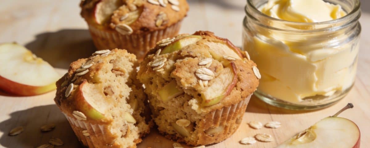 Cet ingrédient du placard remplace le beurre et rend vos muffins pomme-avoine incroyablement moelleux