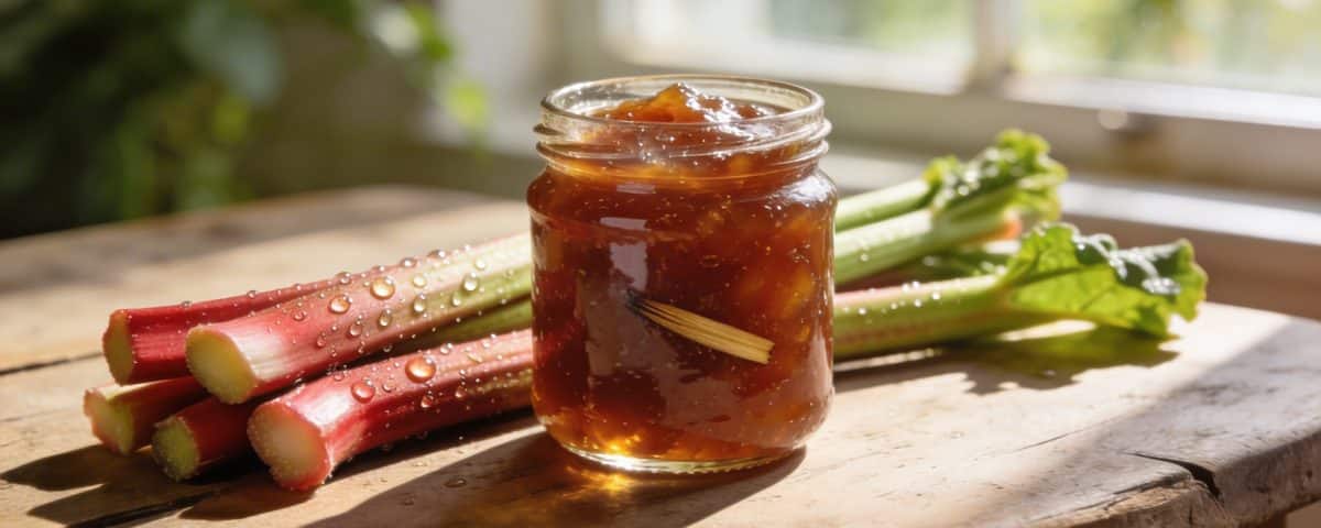 Confiture de rhubarbe à la vanille : la recette simple pour utiliser les premières tiges de mars