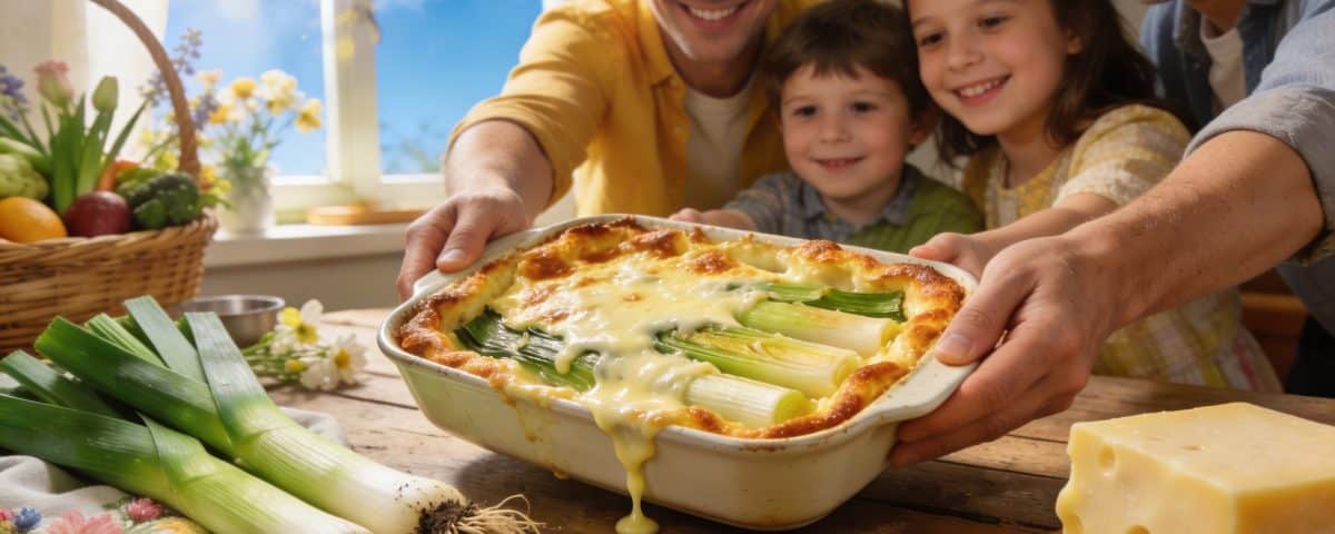 Gratin de poireaux au fromage fondu : le plat de printemps réconfortant prêt en 30 minutes qui plaît à toute la famille
