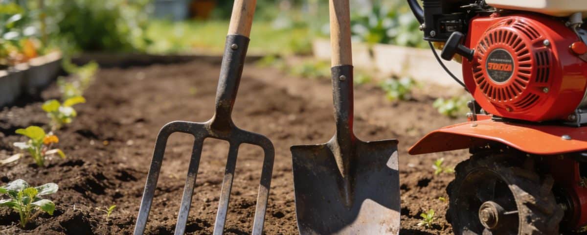 Grelinette ou motoculteur : le vrai comparatif pour préparer la terre du potager sans détruire la vie du sol