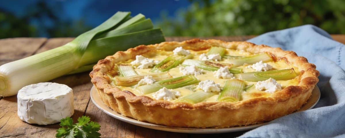 Quiche aux poireaux et chèvre frais : la tarte de printemps crémeuse et sans chichi qui disparaît à chaque repas