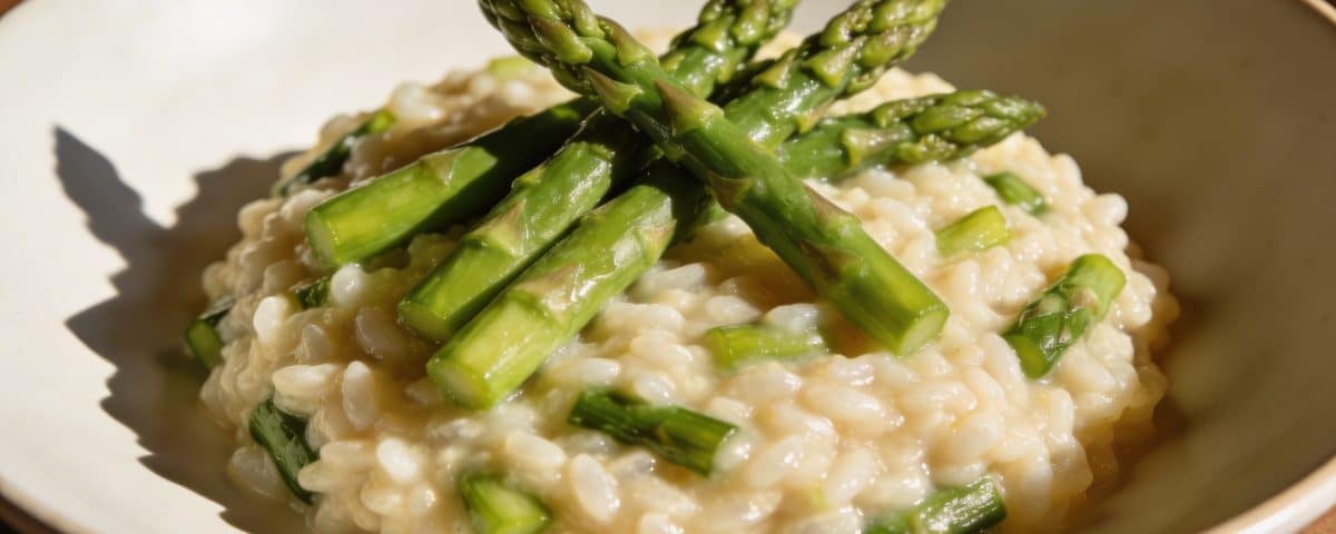 Risotto aux asperges vertes : la recette crémeuse qui célèbre l'arrivée des premiers légumes de printemps
