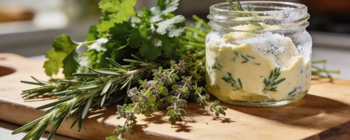 Herbes aromatiques en excès, le beurre maison aux fines herbes à congeler pour tout l'été