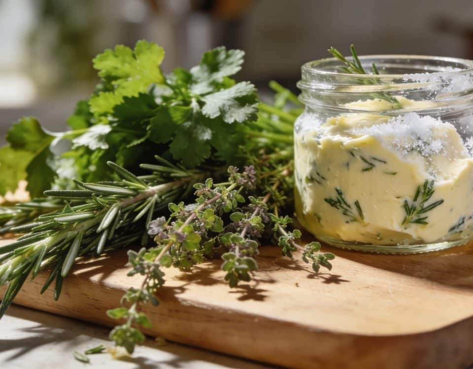 Herbes aromatiques en excès, le beurre maison aux fines herbes à congeler pour tout l'été