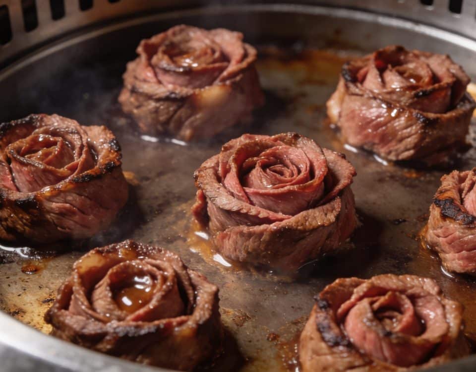 Filet mignon roses dans plat four chaleur tournante